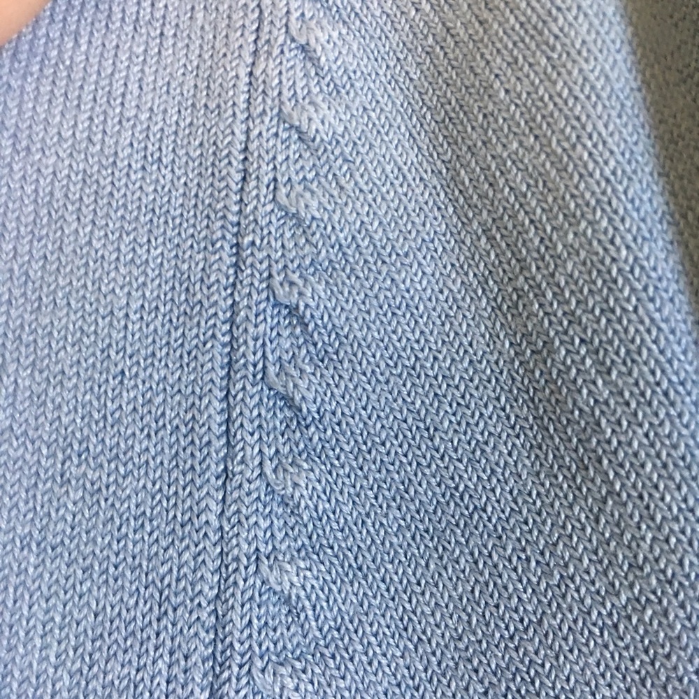 Lilly Pulitzer Classic Cardigan Light Blue Silk - Picture 6 of 8